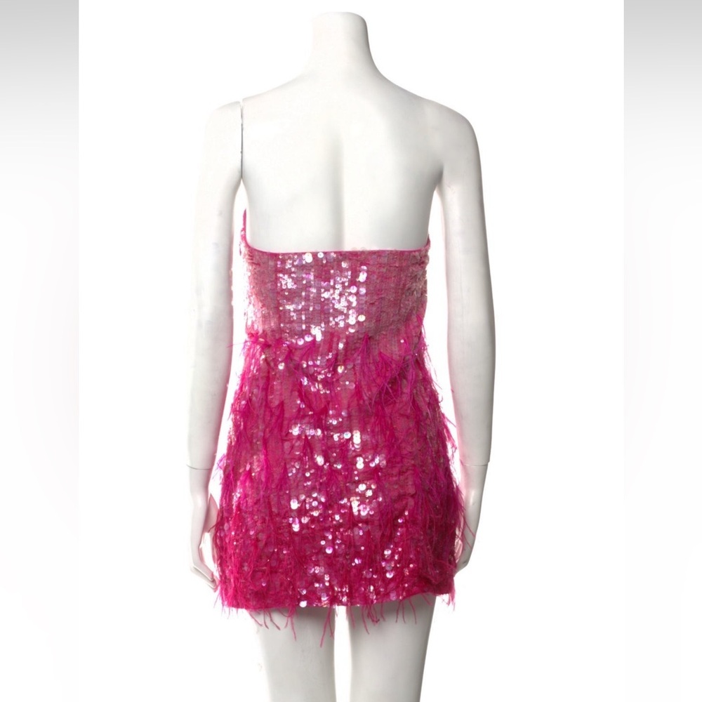 Retrofete Anastasia Pink Sequin Strapless Mini Dress - Picture 2 of 3